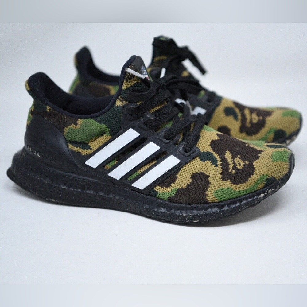 BAPE x Adidas UltraBoost 'Green Camo' F35097 Size Mens  4.5 / Women 5.5
